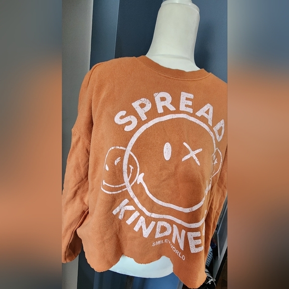 Smiley World pre-owned womens pullover orange size large - Picture 3 of 7